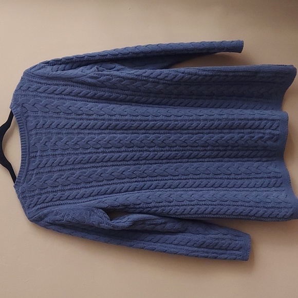 J JILL Cable Knit Chenille Long Sleeve Tunic Sweater - Picture 8 of 10